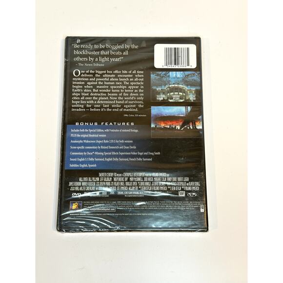 Independence Day (DVD, 1996) Will Smith Sci-Fi Action Movie – Brand New Sealed - Picture 2 of 3